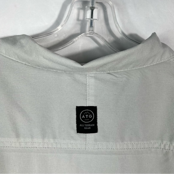 Wrangler ATG All Terrain Gear Light Gray Long Sleeve Button Down Shirt 2X Tall - Picture 3 of 7